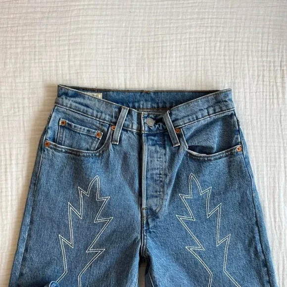 Embroidered Levi’s 501 Jeans - Picture 3 of 5